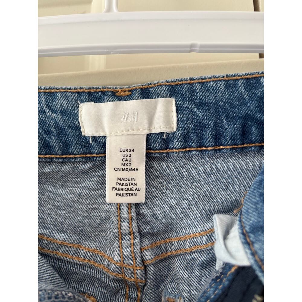 H&M High Waisted Classic Blue Denim Jeans US 2 - Picture 6 of 8